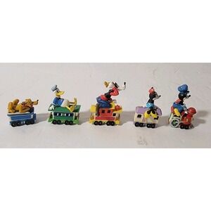 Vintag 1998 Hallmark Merry Miniatures Mickey & Co. Express Disney Train Set of 5